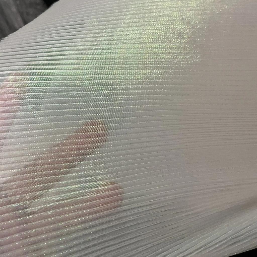 Syrena Himeji Tekstura Plisowana Tkanina Organzowa Na Metry do Dekoracji Bukietów Ślubnych Tkanina Krawiecka Miękki Gradient Biały Niebieski