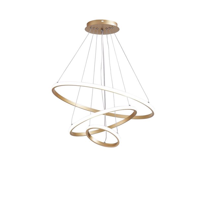 Nordic Modern Golden Ring Chandelier for Living Room, Duplex, Lobby, Bedroom, or Restaurant.