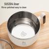 304 Stainless Steel Cartoon Noodle Bowl with Drain, Ideal for Dormitories - Small Gift