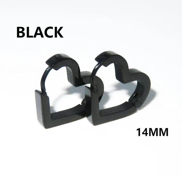 Fashion Black Hoops Earring for Men Geometric Rectangular Hexagon Triangle Pentagram Square Hoop Earring Women Jewelry