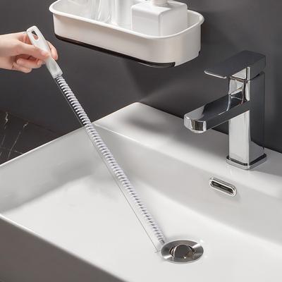 1 Super Long Pipe Dredging Brush Bathroom Hair Sewer Sink Cleaning Brush Flexible Drain Cleaner Clog Plug Hole Remover Tool
