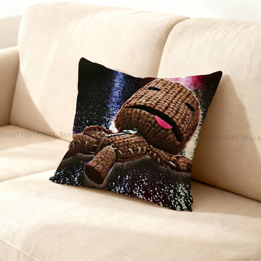 L-Lbp S-Sackboy Custom Pillow Case For Sofa Decor Car Office Room Printing Cushion Cover Decorations And Protector