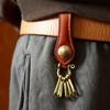 1PC Vintage Belt Key Chain Luxury Handmade Keychain Waist Hanging Holder Men's Belt Accessories.