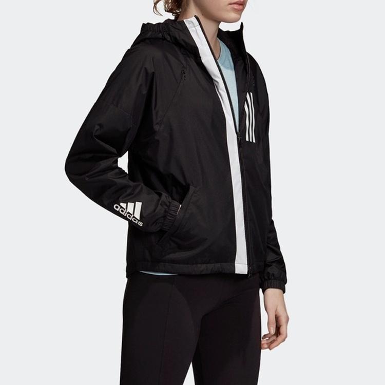 (WMNS) Adidas Hooded Track Jacket Black Women's DZ0034