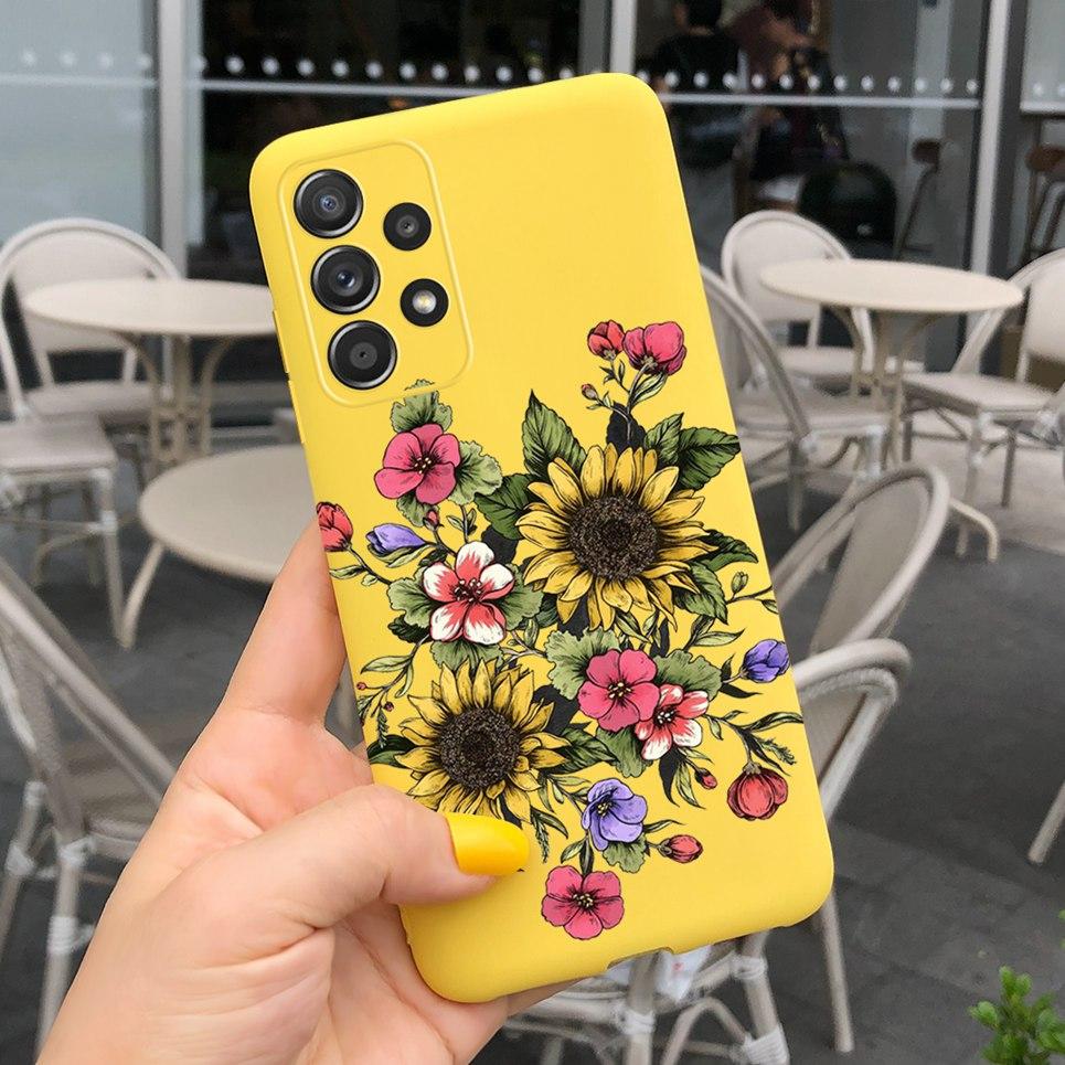 Flowers Case For  Women Girl Samsung Galaxy A23 M23 5G Case Shell Shockproof  Protection Bumper For Cover Samsung M23 A23 A 23
