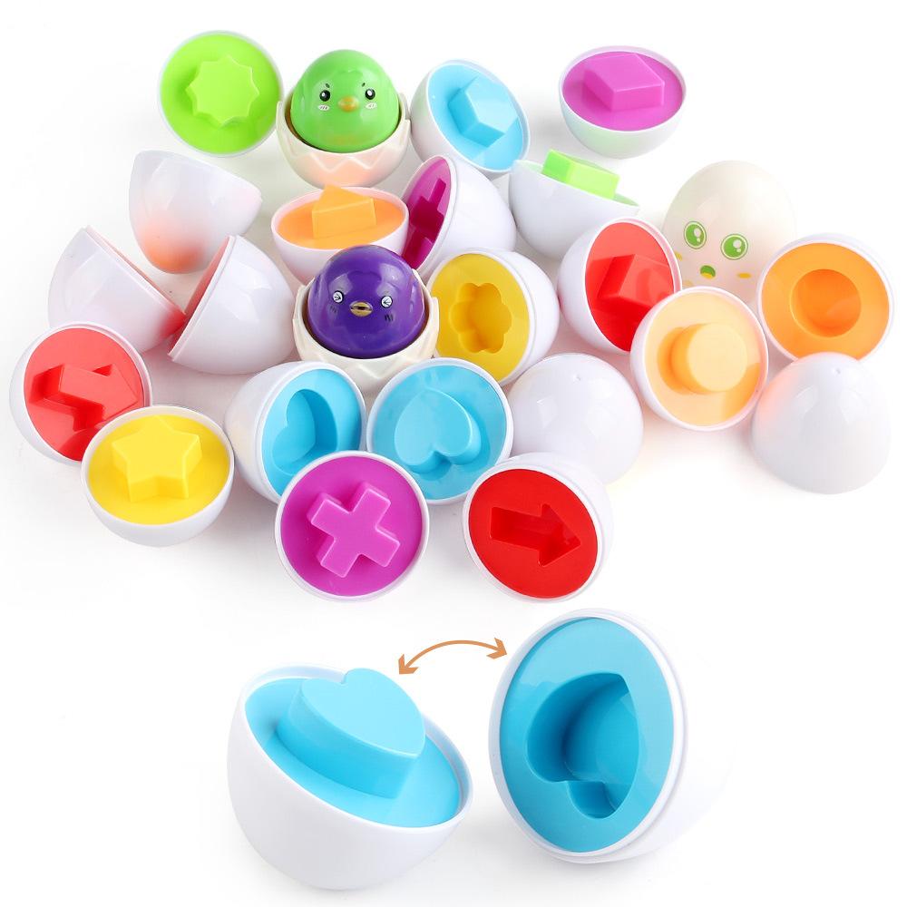 Early Childhood Education Smart Egg Simulation Egg Twisted And Twisted Egg Shape Vegetable Matching Egg Toy