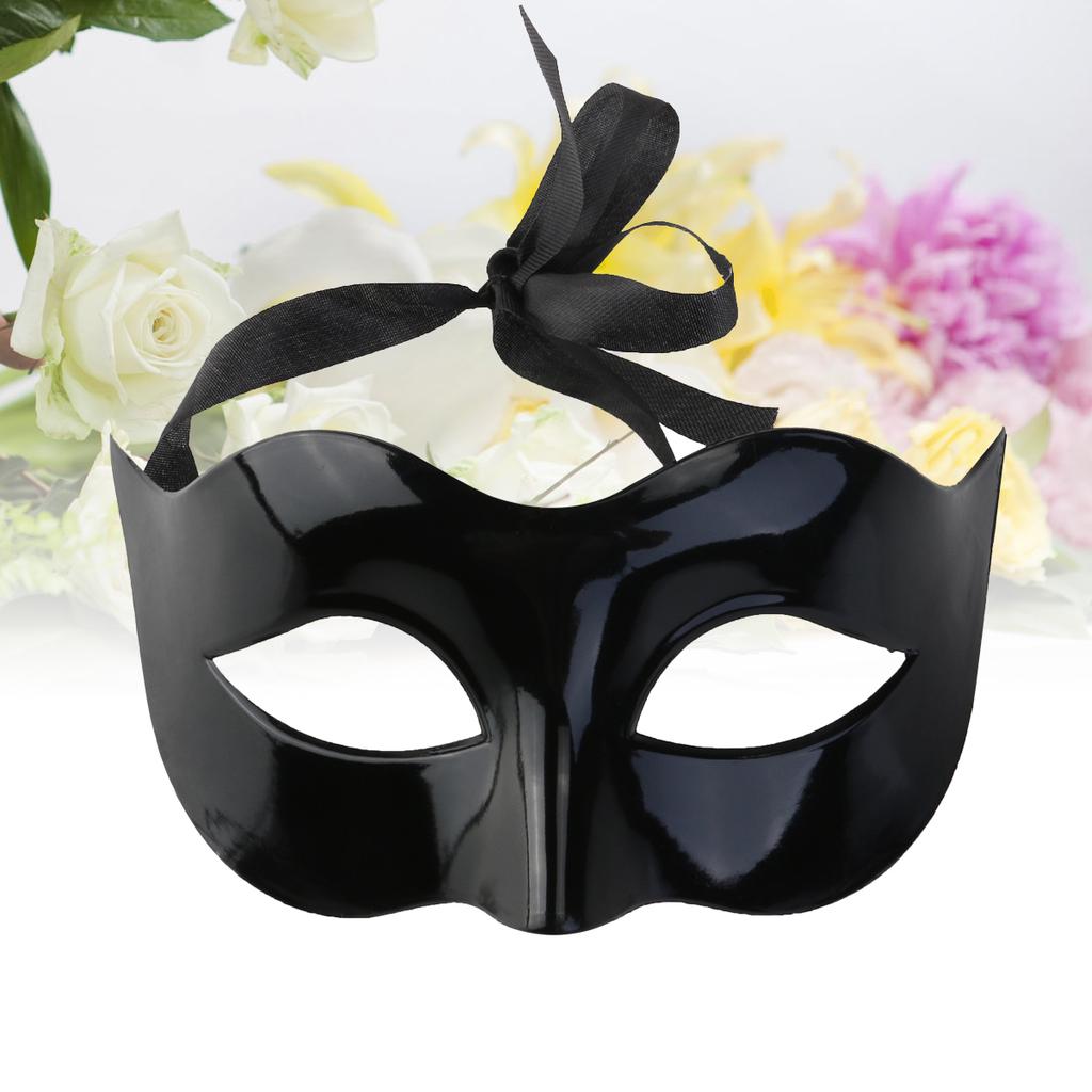 WINOMO Masquerade Costume Mask Black for Men Women Party Ball Halloween Mask
