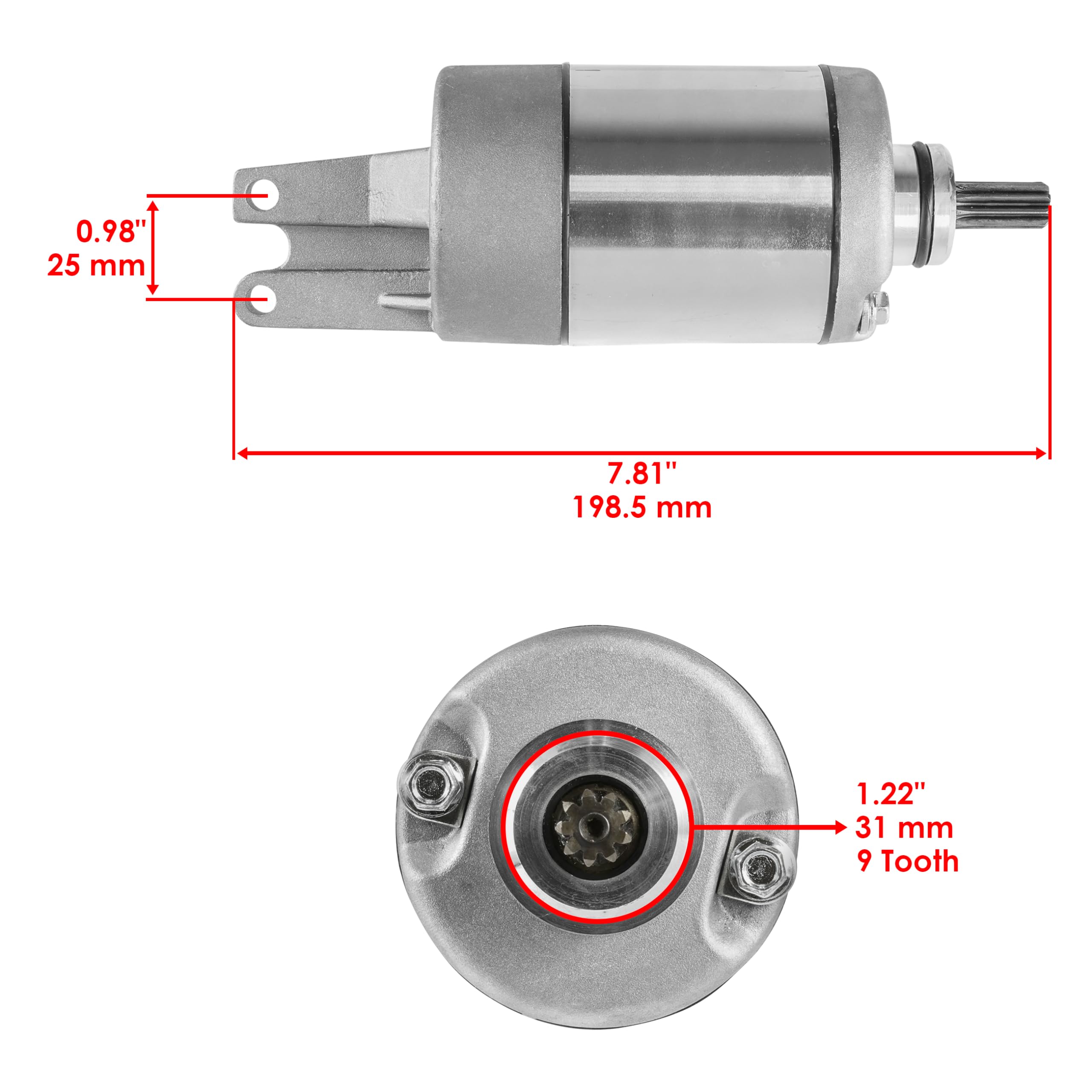 Starter Motor Replacement for Honda Big Red MUV 700 06311-HL1-305 31200-HL1-A01 2009-2013 Starter