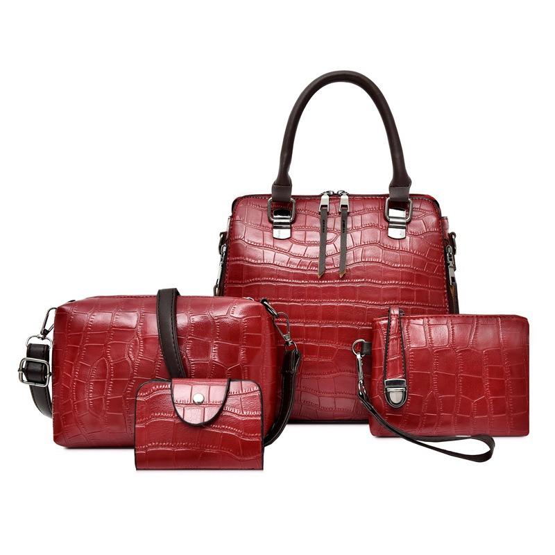 Women's Bag New Fashionable Four-piece Set, Mother and Child Bag, Large-capacity Shoulder Crossbody Handbag