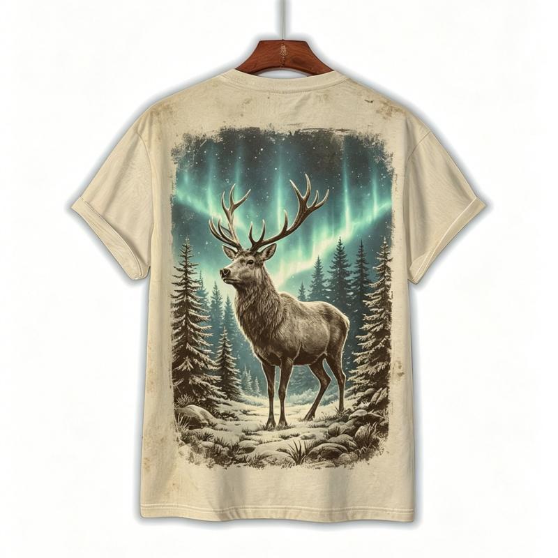 T-shirt à col rond et manches courtes, tissu confortable et respirant, style décontracté et sportif