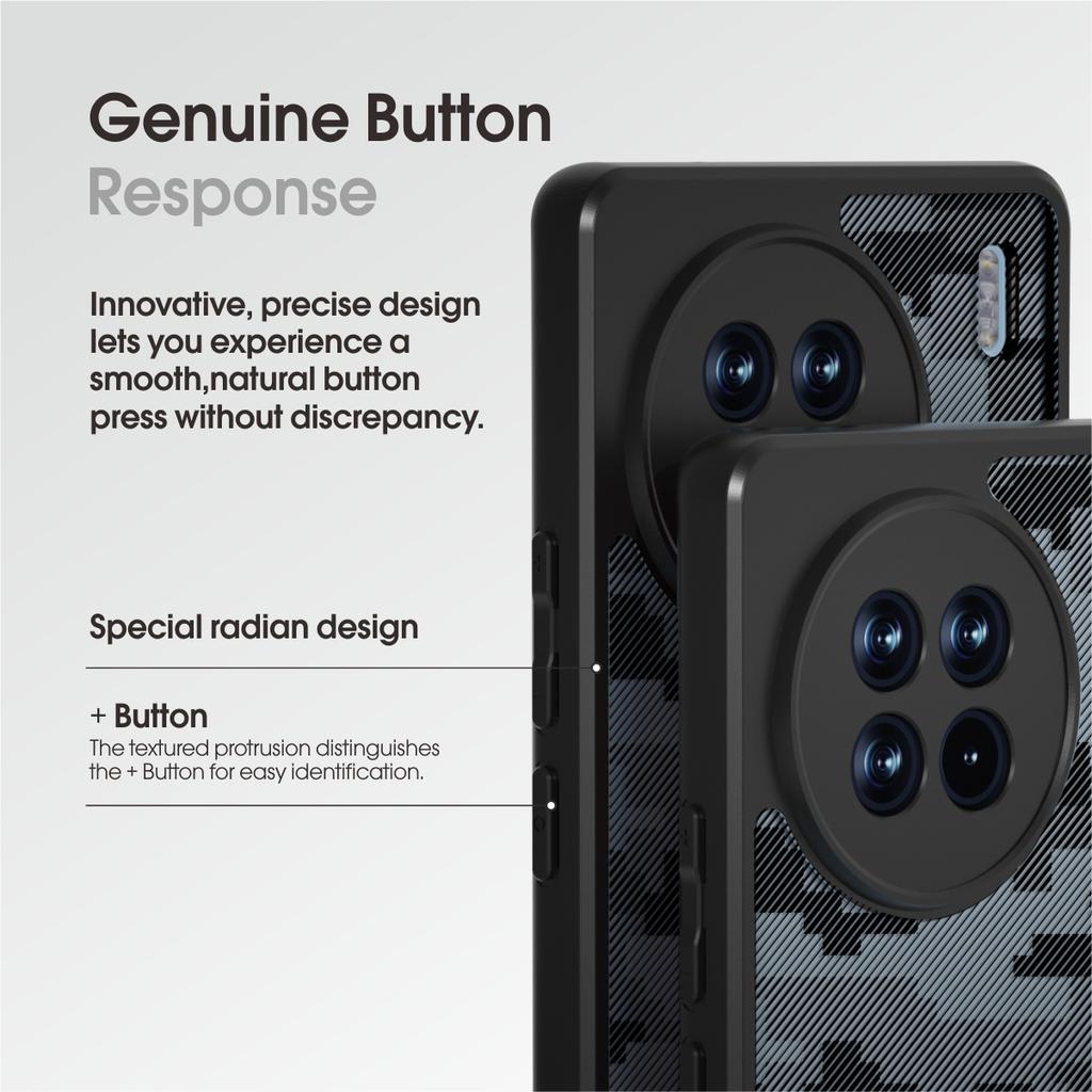 (Comes with wrist strap)IBMRS for vivo X90 Case, Anti-Fingerprint Technology Easy to Hold Feels Velvety Soft Phone Cover for Women, Men - Matte Clear