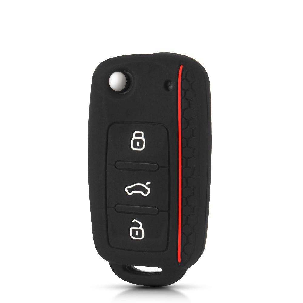 KEYYOU Silicone Remote Key Case Cover For Volkswagen For VW Bora Polo Tiguan Jetta Passat B5 B6 B7 Golf Beetle for Skoda Octavia
