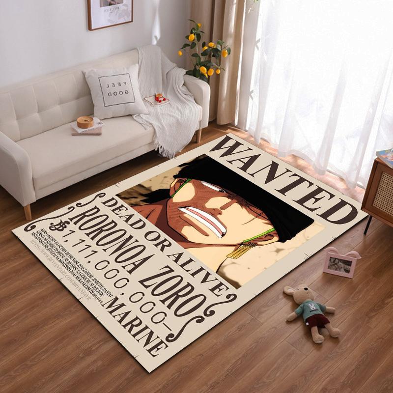 

One Piece Zoro Bounty Poster Printed Flannel Non-Slip Carpet Home Decoration Suitable for Living Room and Bedroom 40x60cm( 15x23in )