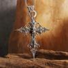 Dante Fegefeuer Kreuz Halskette Vintage Christliches Passionskreuz Anhänger Männlich und Weiblich Katholisches Amulett Schmuck Geschenk
