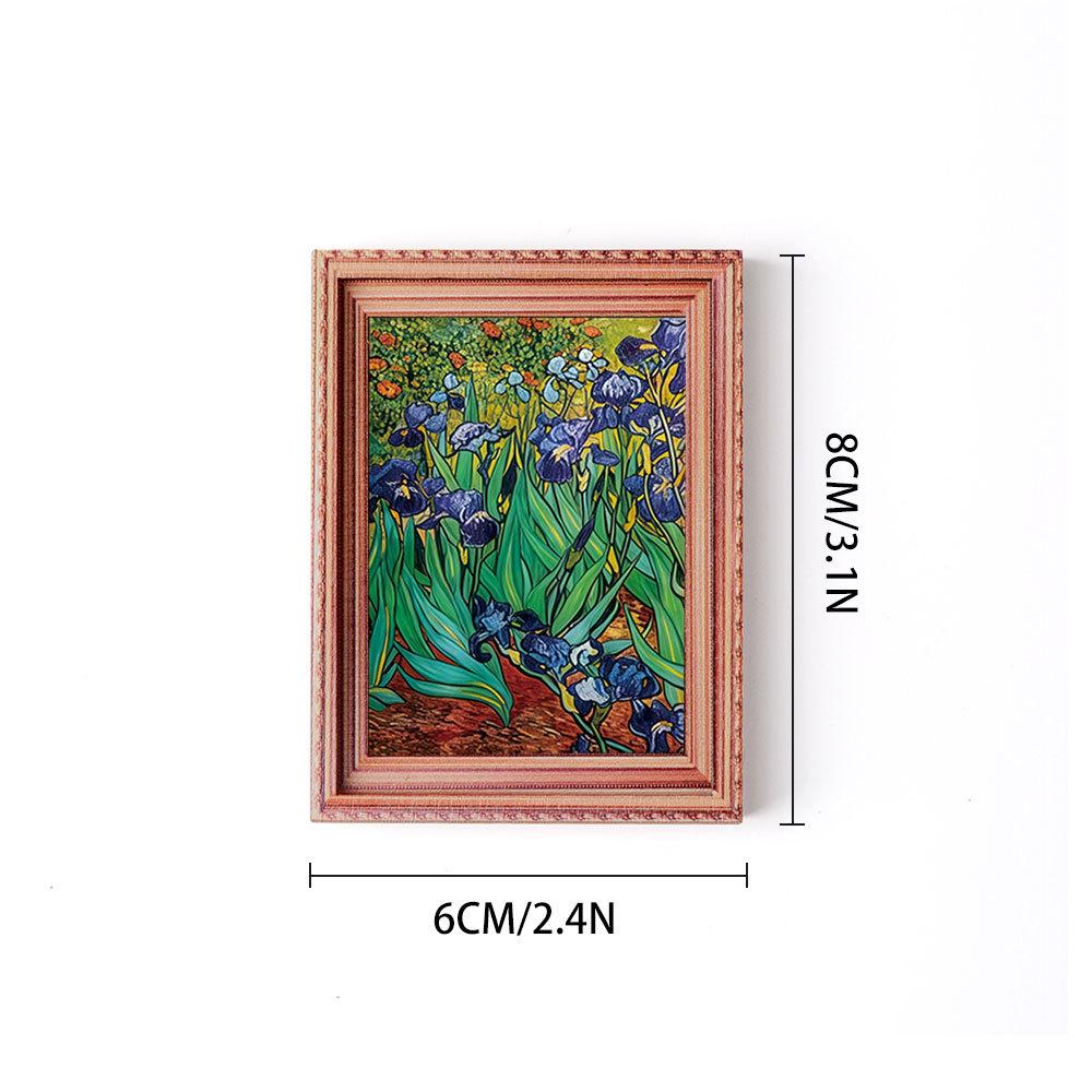 Van Gogh 3D Wooden Magnetic Stickers: Home Decor, Photo Frame Poster, Refrigerator Magnet Set