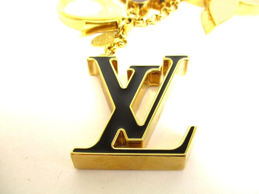 Authentic LOUIS VUITTON Gold Bag Charm Key Holder Sac Fleures du #a945  Refurbished