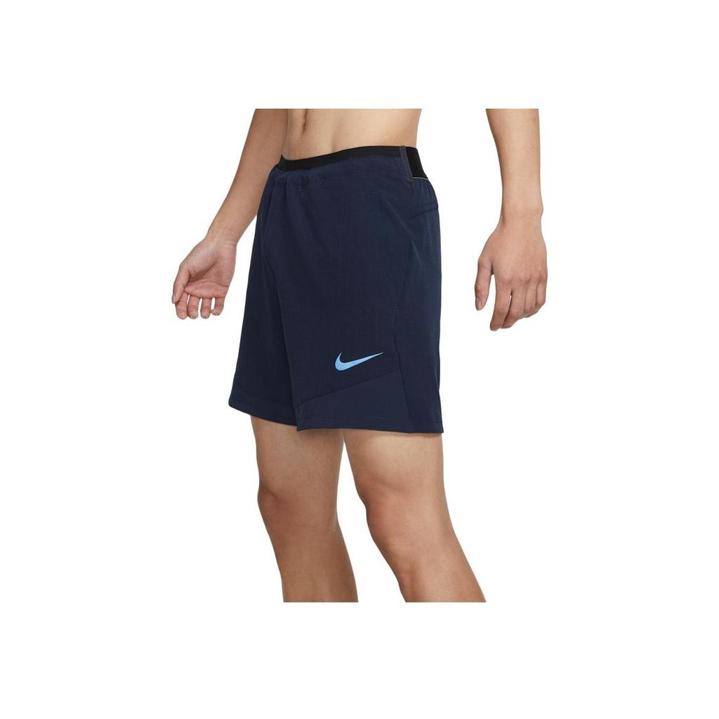 Nike Solid Color Logo Print Training Shorts Men Bottoms Blue CU4992-452