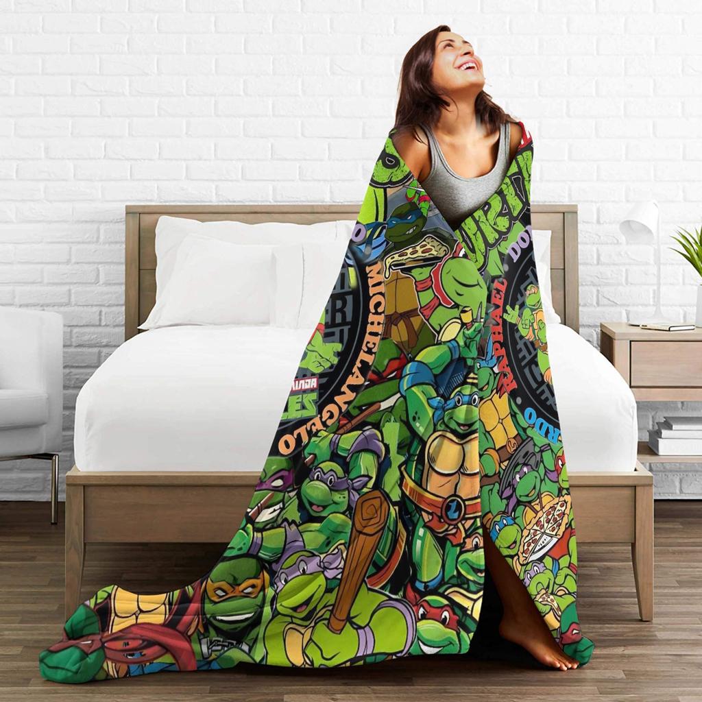 TMNT Game  Blankets Quality Warm Soft  Throw Blanket Winter Decorative Bedroom Fashion Bedspread