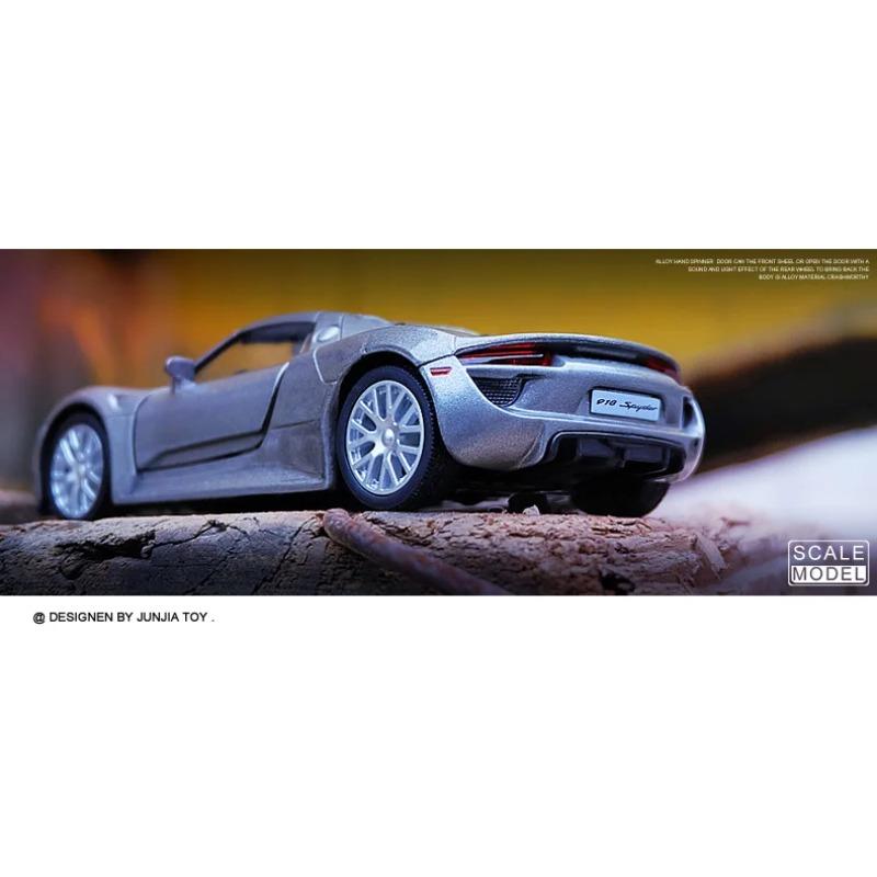 Simulation 1/36 Maßstab Porsche 918 Supersportwagen Legierungsmodell Sammlung Miniaturauto Heimdekoration Spielzeugfahrzeug Kinder Junge Geschenk