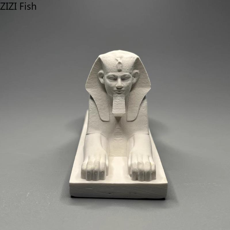 The Sphinx of Ancient Egypt Plaster Statue Desk Decoration Ornaments Creative Artwork Sphinx Sculpture Room Aesthetic Decor