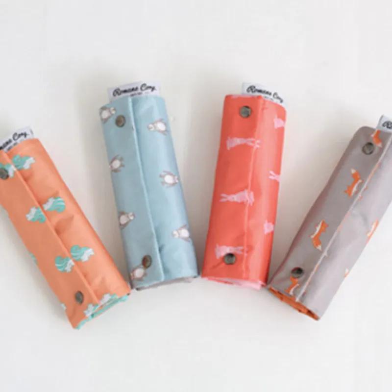 Cartoon Animal Waterproof Clothing Storage Bag Organizing Bag Travel Folding Shopping Shoulder Bag Storage Baging Reusable Clothing Storages Artifact