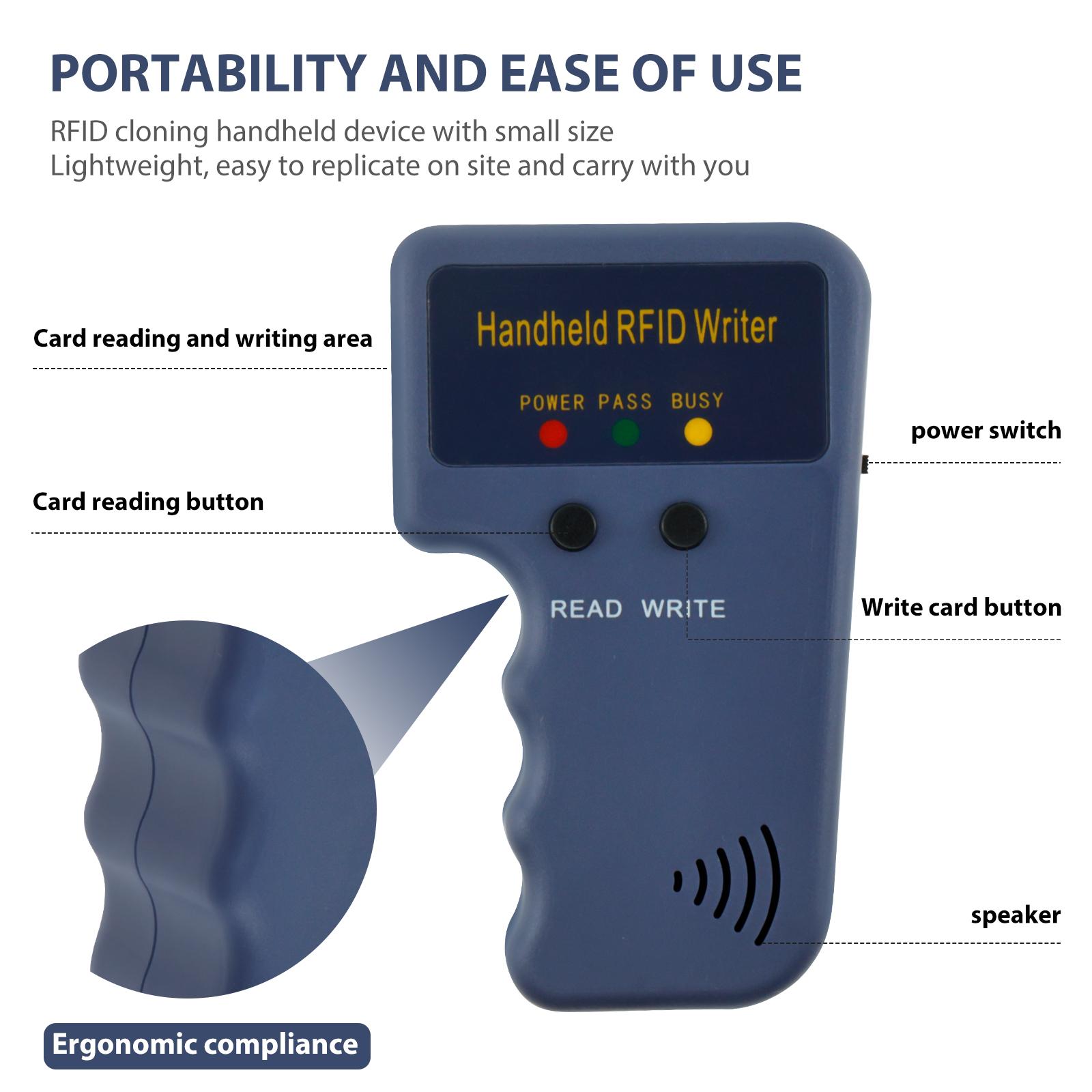 

RFID-считыватель, записывающий устройство, работающее от батареи, RFID-копировальный аппарат, считыватель и записывающий устройство для копирования удостоверений личности, копировальный аппарат для копирования удостоверений личности, компактный RFID-дубли