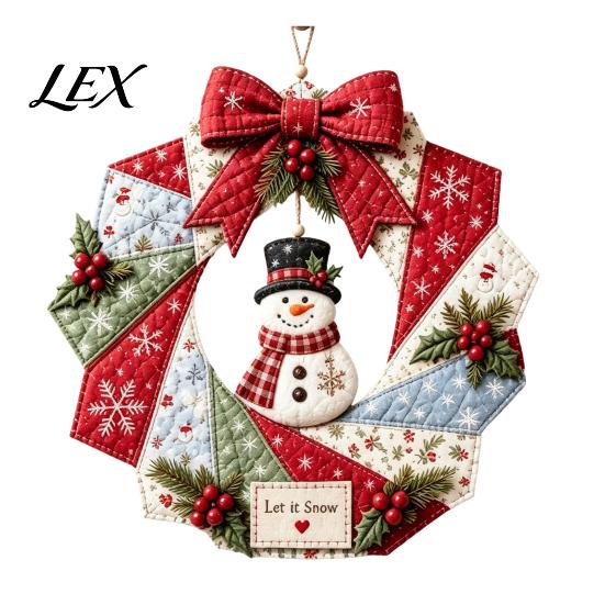 Creative DIY Home Decor Projects Patchwork Wreath Craft Kit, Christmas Sewing Seasonal Patterns, Making Kits Farmhouse Fabric Kit for Adults,