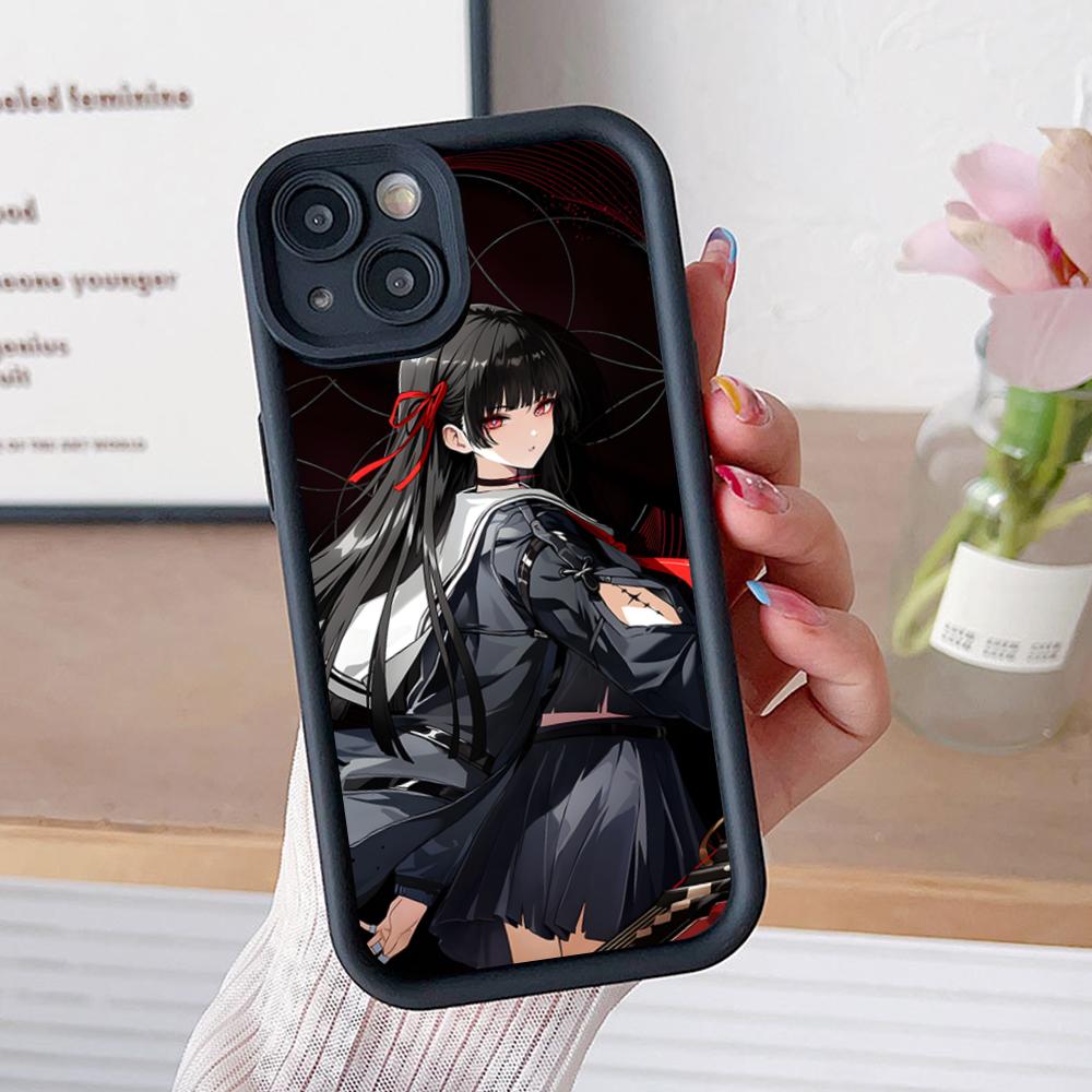 Wuthering Waves Chisa Handyhülle für iPhone 17 16 15 14 13 12 11 Air Pro Max Plus Schwarze Weiche TPU Stoßfeste Hülle
