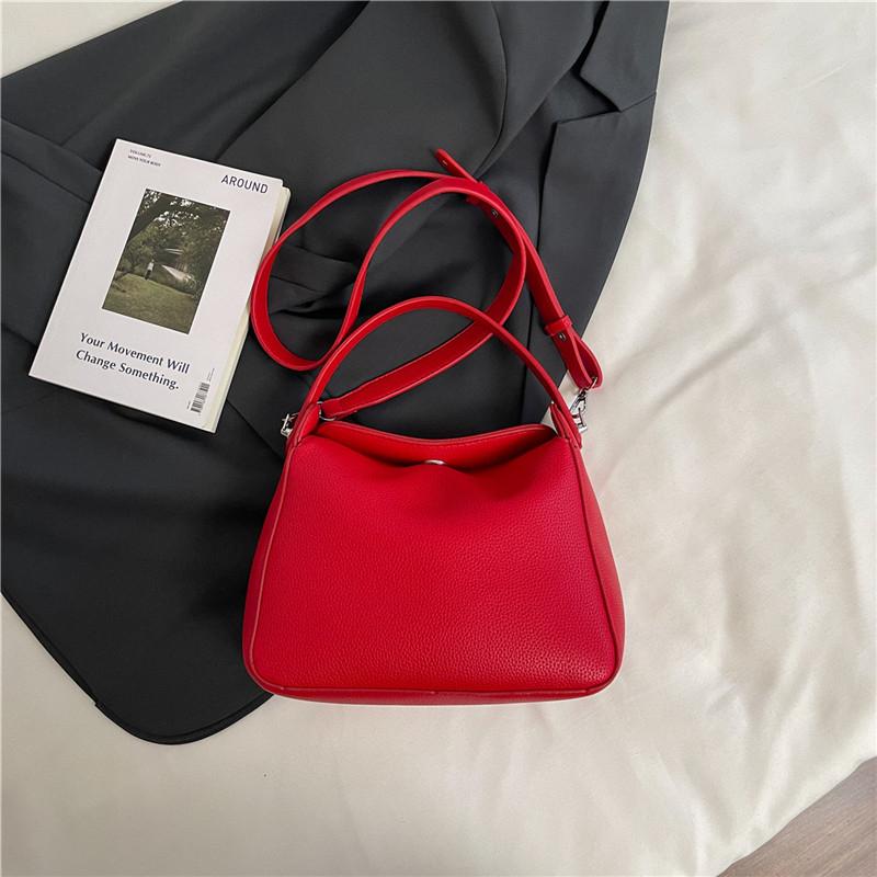 Silver Clutch Bag Fashion Handbag Large Capacity Bucket Crossbody Bag Women Simple Portable Tote Lady Adjustable Shoulder Bags