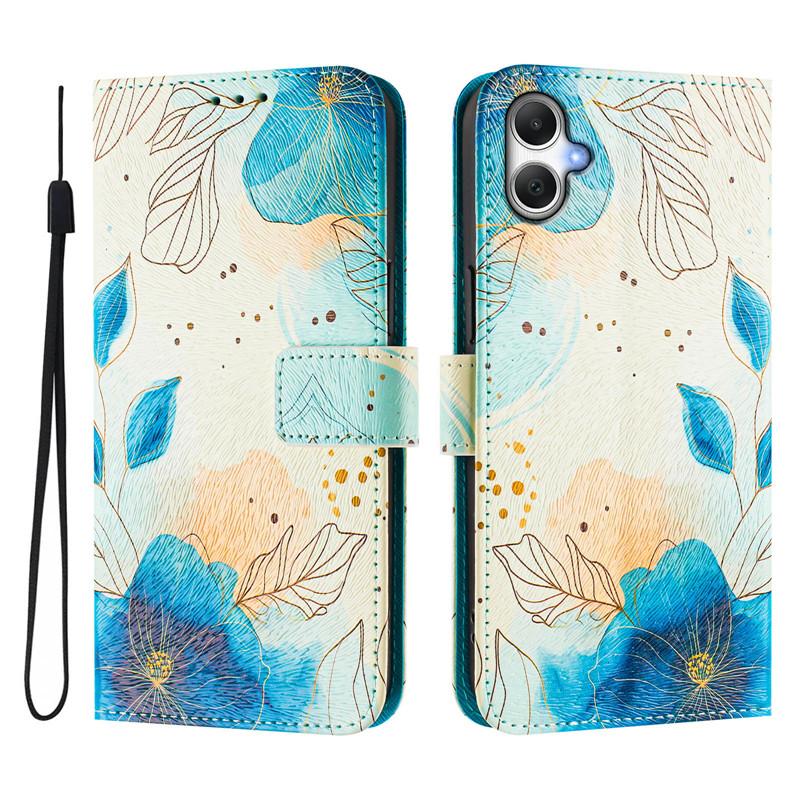 Luxury Flip Leather Case For Samsung Galaxy A07 4G Flip Cover On For Samsung A07 A06 4G 5G A05 A05s Wallet Bags Flower Cases