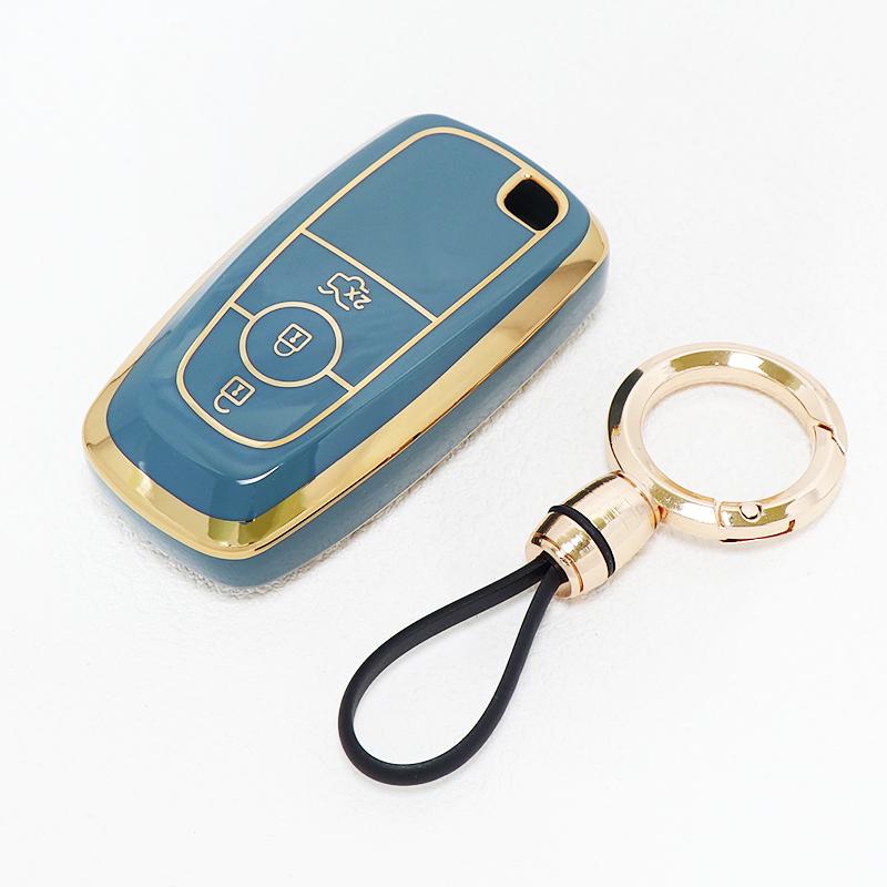 3 Buttons Tpu Car Key Shell Fob Cover For Ford Escape Fusion Bronco Sport F-150 Raptor Explorer Edge Lincoln Corsair Nautilus