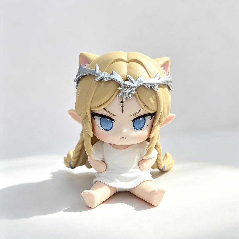 Anime Wuthering Waves Cartethyia GK Figuren Zittende Houding Kattenoren Randmodel Ornament Bureau Decoratie Standbeeld Speelgoed Cadeau