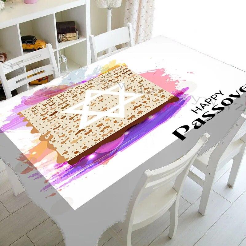 Påsk rektangel bordsduk judisk Hanukkah Davidsstjärna Bordsdekormatta Fritidshus Fest Restaurang Dekor Täckbord
