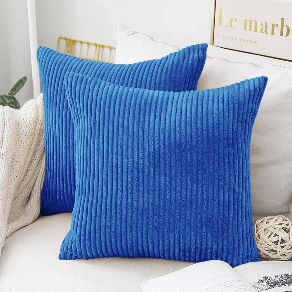 Mjuk Plysch Flanell Kuddfodral Manchestertyg Kuddfodral 40X40 45X45 50x50cm Fluffigt Soffkuddfodral för Soffa Vardagsrumsinredning