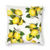 Lemons Fruits La Dolce Vita Square Pillowcase Polyester Linen Velvet Creative Zip Decor Sofa Cushion Cover