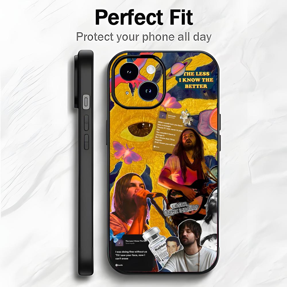 Psychedelic Australian Band T-Tame Impala Phone Case Phone Case Soft Packaging Lightweight For iPhone17 16 15 14 13ProMax