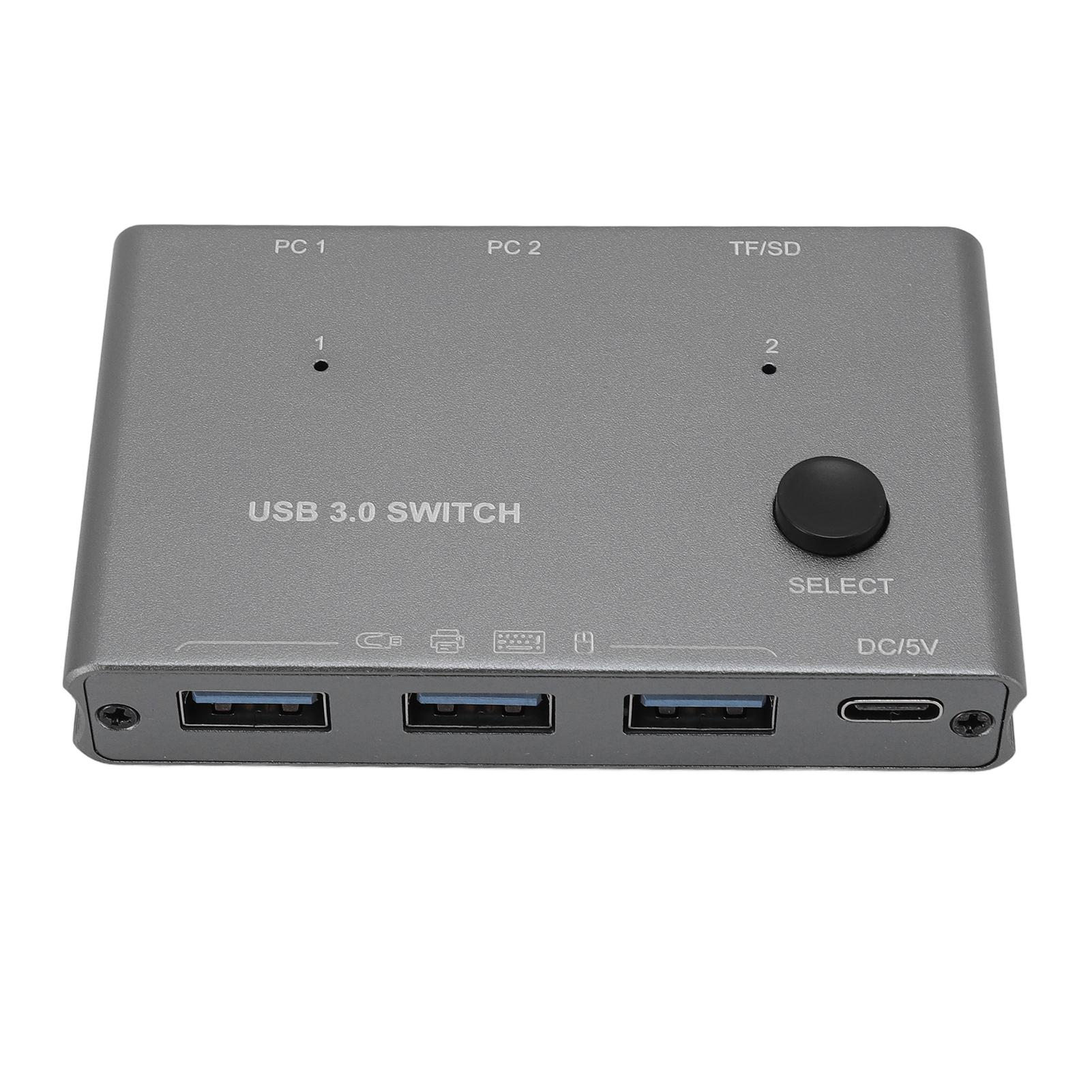 

USB 3.0 Switch 2 Computers Share 3 USB 3.0 Devices Support Функция чтения карт памяти USB