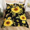 Sunflower Duvet Cover Twin Queen Yellow Flowers Bedding Set Botanical Floral Quilt Cover Garden Bloom Bedding with 2 Pillowcase