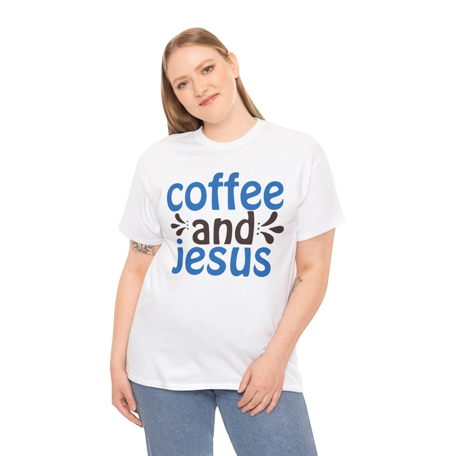 Coffee and Jesus T-Shirt | Funny Caffeine Molecule Chemistry Graphic Tee 2XL