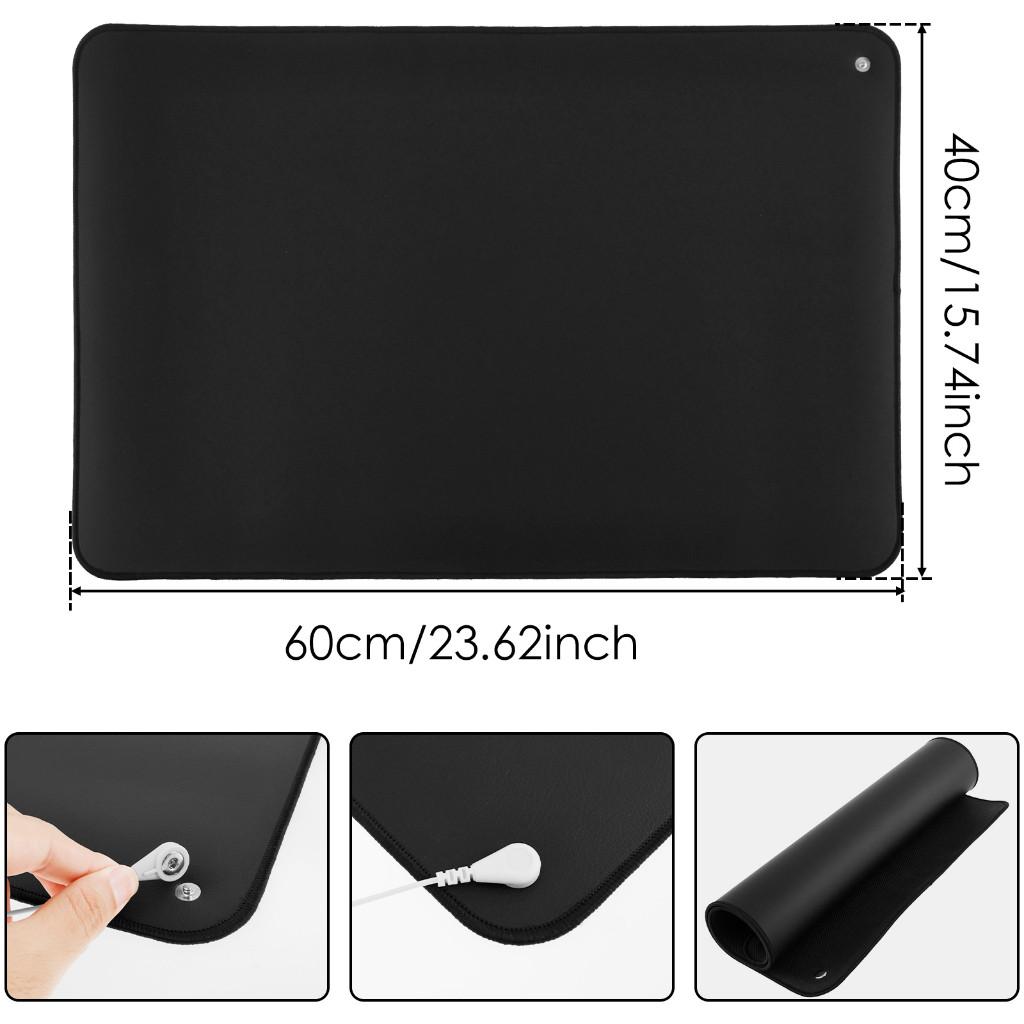 Earth Connected Therapy Grounding Foot Mat Conductive Earthing Pad for Full Body Nonslip Leather Grounding Mattress