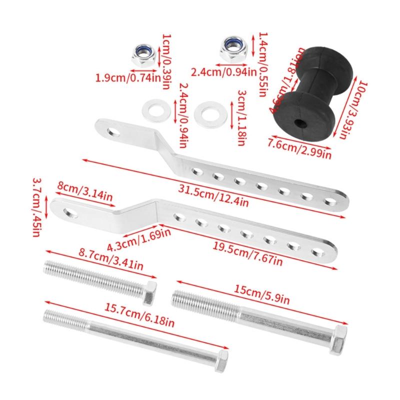 Heavy Duty Boat Trailer Roller with Sturdy Steel Frame Rubber Marine Keel Roller Bracket Assembly for Easy Installation