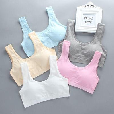 Girls' Bra Development Vest Students Cotton U-Broadband Short Corset Sports