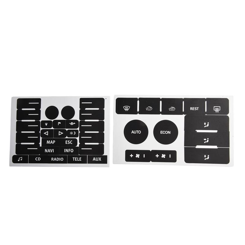 Repair Kit for TOUAREG 2004 2009 Button Decals Stickers Suitable for Radio Navigation Panel Push Button Replacement