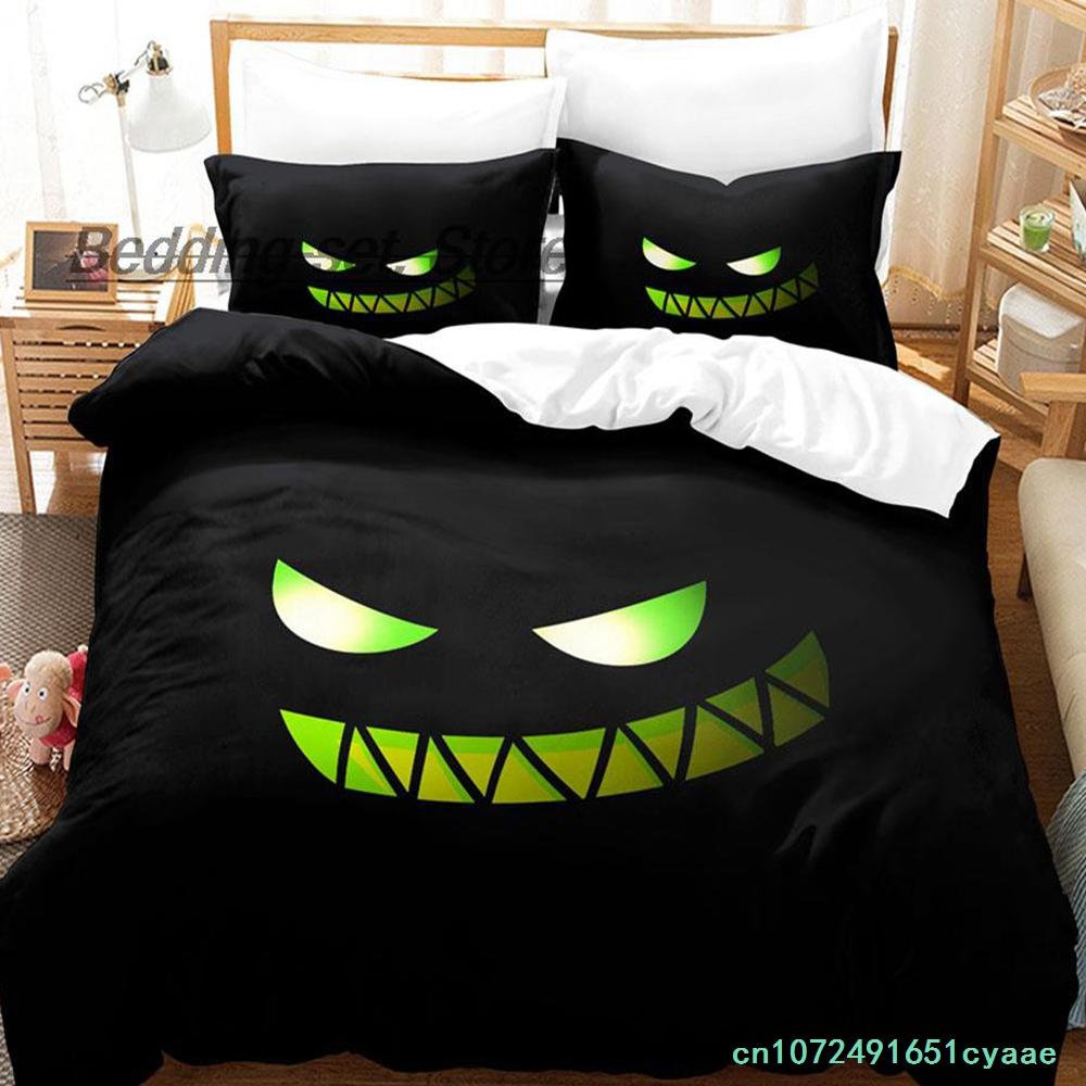 Hip Hop Angry Geometry Dash Bettwäsche Set Einzel Twin Voll Königin King Size Bett Set Spiel Schlafzimmer Bettbezug Sets Anime Bett
