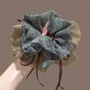Elegant Top Grade Print Chiffon Large Intestine Scrunchie For Women Lady Hair Tie Hair Band Hair Ring Fashion Hair Accessories