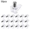 50pcs  Clear Kitchen Cabinet Shelf Supports Pegs / Studs With Metal Pin For Furniture Hardware Tools Kit