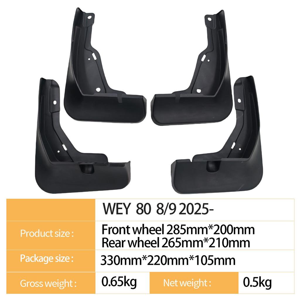 Compatible Mudguard for Great Wall GaoShan WEY 8/92025