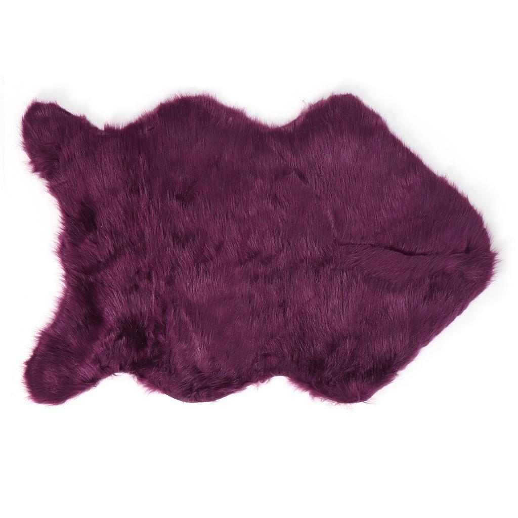 Faux Sheepskin Fur Rug Soft Carpet Area Rug for Bedroom Sofa Floor Living Room DecorPurple