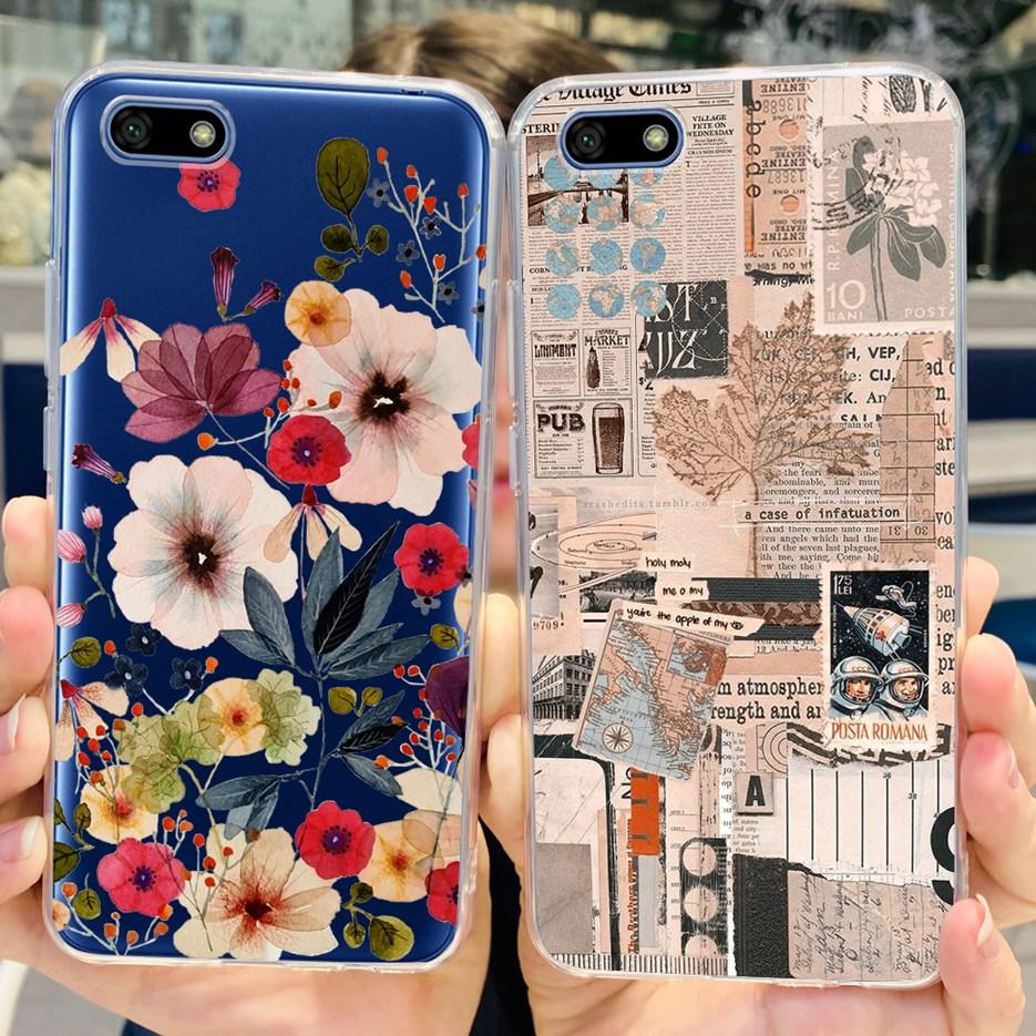 For Huawei Y5 Lite 2018 Case DRA-LX5 Luxury Painted Back Cover Clear Silicone Soft Phone Case For Huawei Y5 Prime Y 5 2018 Shell