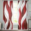 Abstrakte Farbverlaufslinie, Farbblock, rot, Chiffon, transparente Vorhänge für Wohnzimmer, Heimdekoration, Fenster, Voile-Tüll-Vorhang
